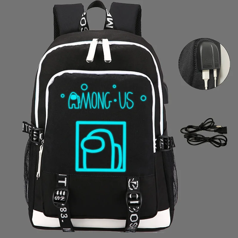 Buzzdaisy Among Us Large Capacity Backpack Waterproof Oxford Bag for school