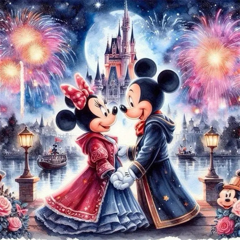 Mickey and Minnie 50*50cm(canvas) full round drill(40 colors) diamond painting