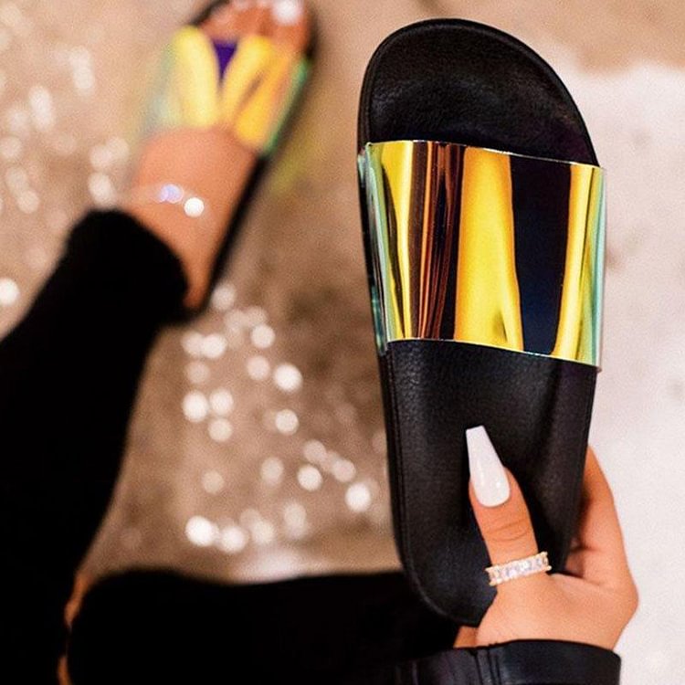Women's Flip Flop Bow Flat With Slip-On Slippers