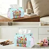 Butterfly Garden DIY PULeather Diamond Painting Tissue Box for Adults Beginners Large Size Diamond Art Paper Storage Holder for Living Room Bathroom Table Decor