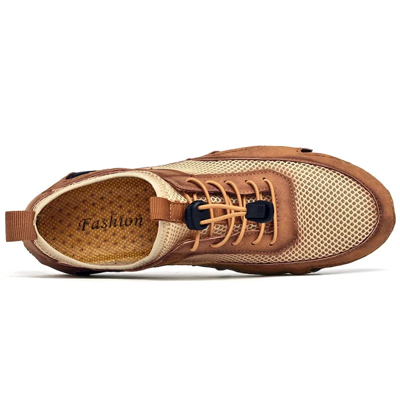 Men Leather Casual Shoes Breathable Designer Sneakers Men Luxury Brand Loafers Men's Driving Shoe Classic Moccasins Plus Size 48