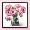 Flowers Full 18CT 2 Strands DIY Stamped Cross Stitch Kits for Beginners Adults Home Wall Decor Cross Stitch Art and Crafts Kits 25x25cm