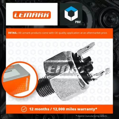 Dronehint Brake Light Switch fits MG MGB GT 1.8 3.5 62 to 74 Lemark 13H1731 545280 Quality Parts