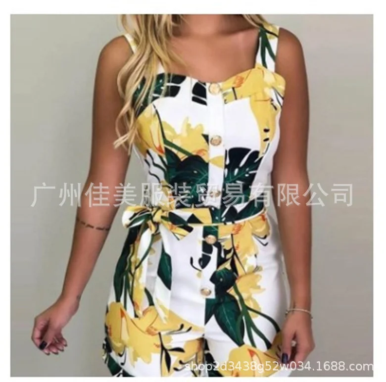 Ueong New Wish Printing Sling Shorts For Women's Stock
