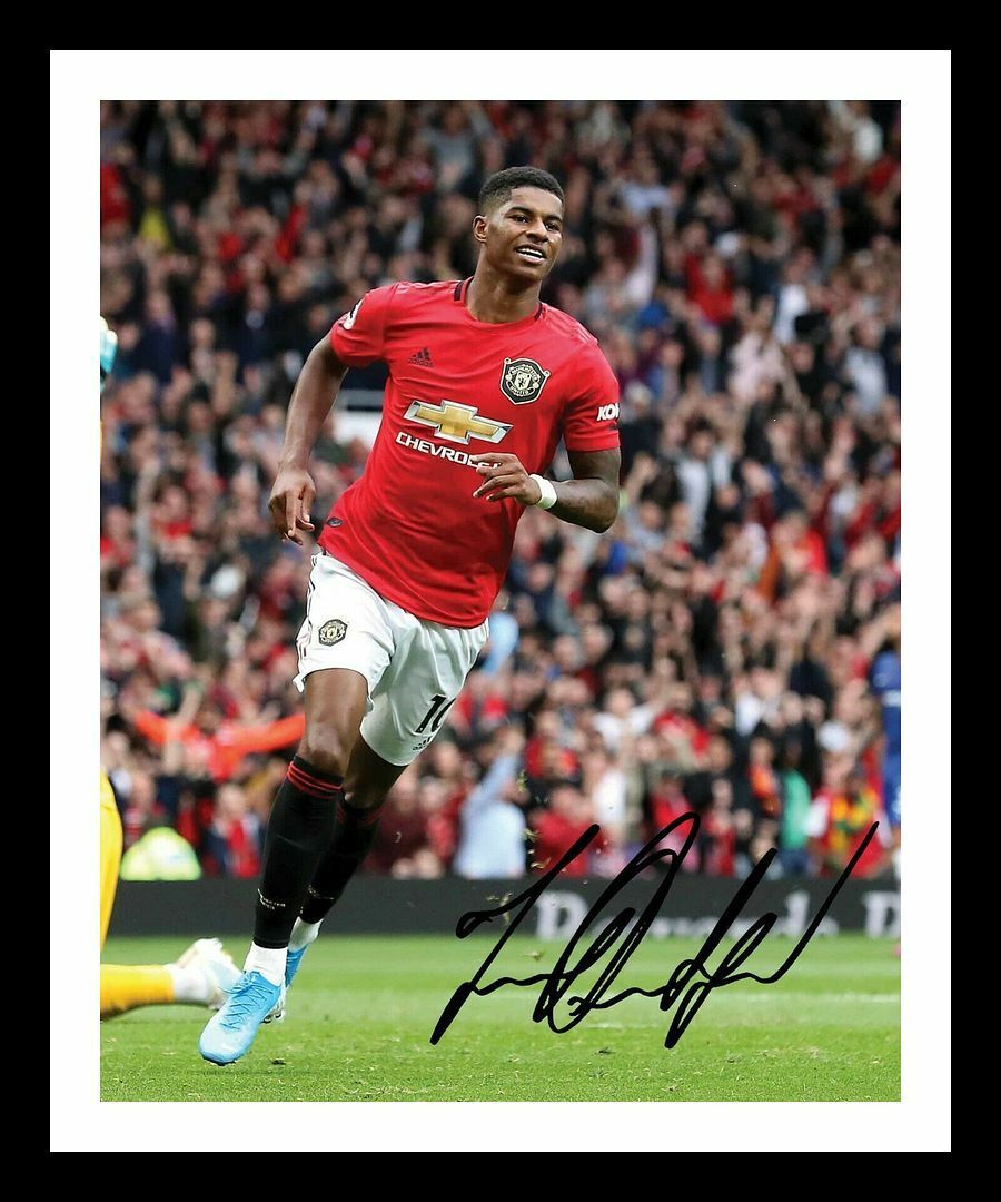 Marcus Rashford - Manchester United Autograph Signed & Framed Photo Poster painting 1