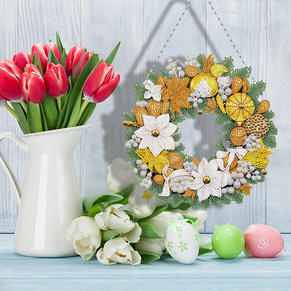 Special Shaped Crystal Painting Wreath Kit DIY Full Drill Garlan(Single Sided)