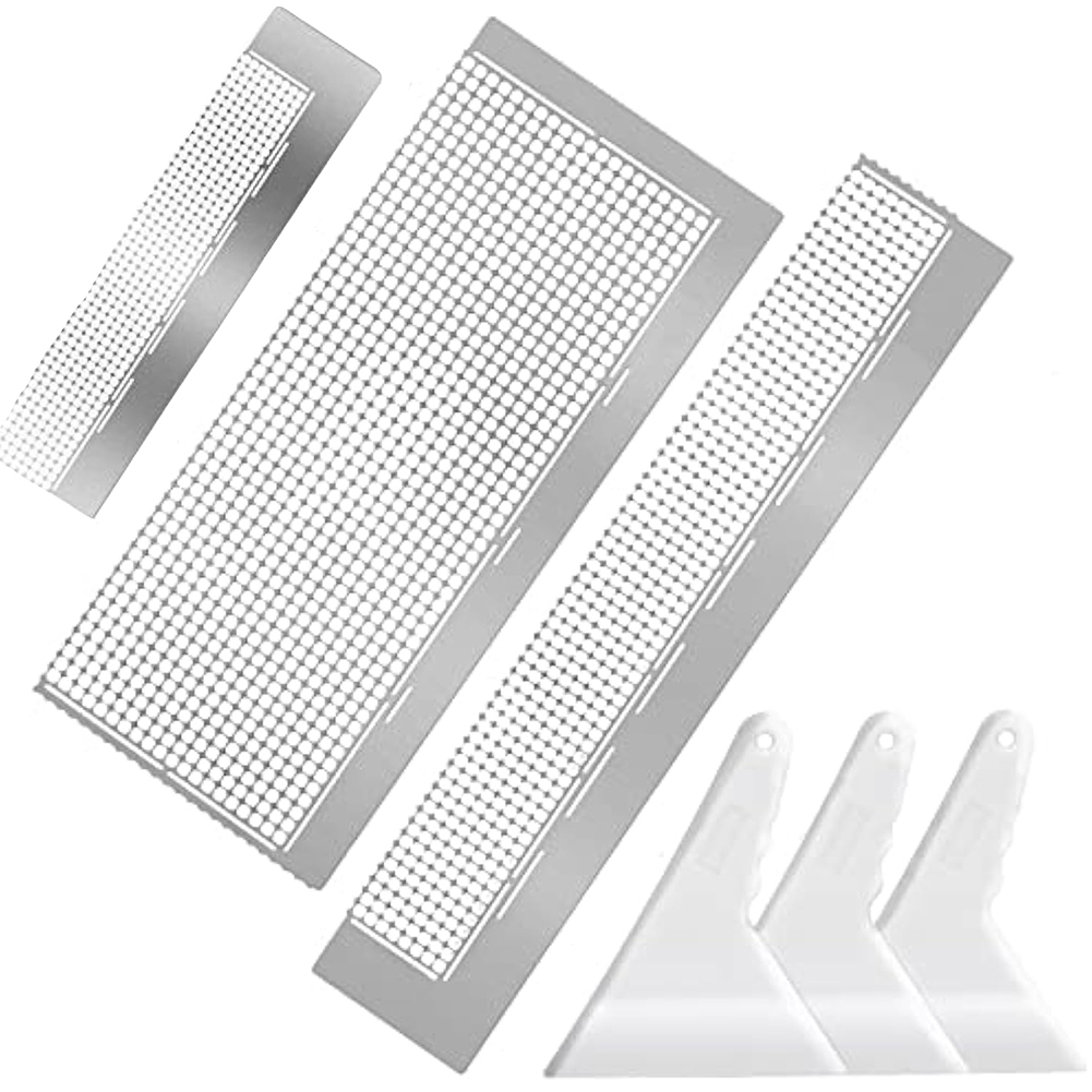 3Pcs Diamond Painting Ruler with 3 Corrector Tools (400 800 1020 Blank Grids)