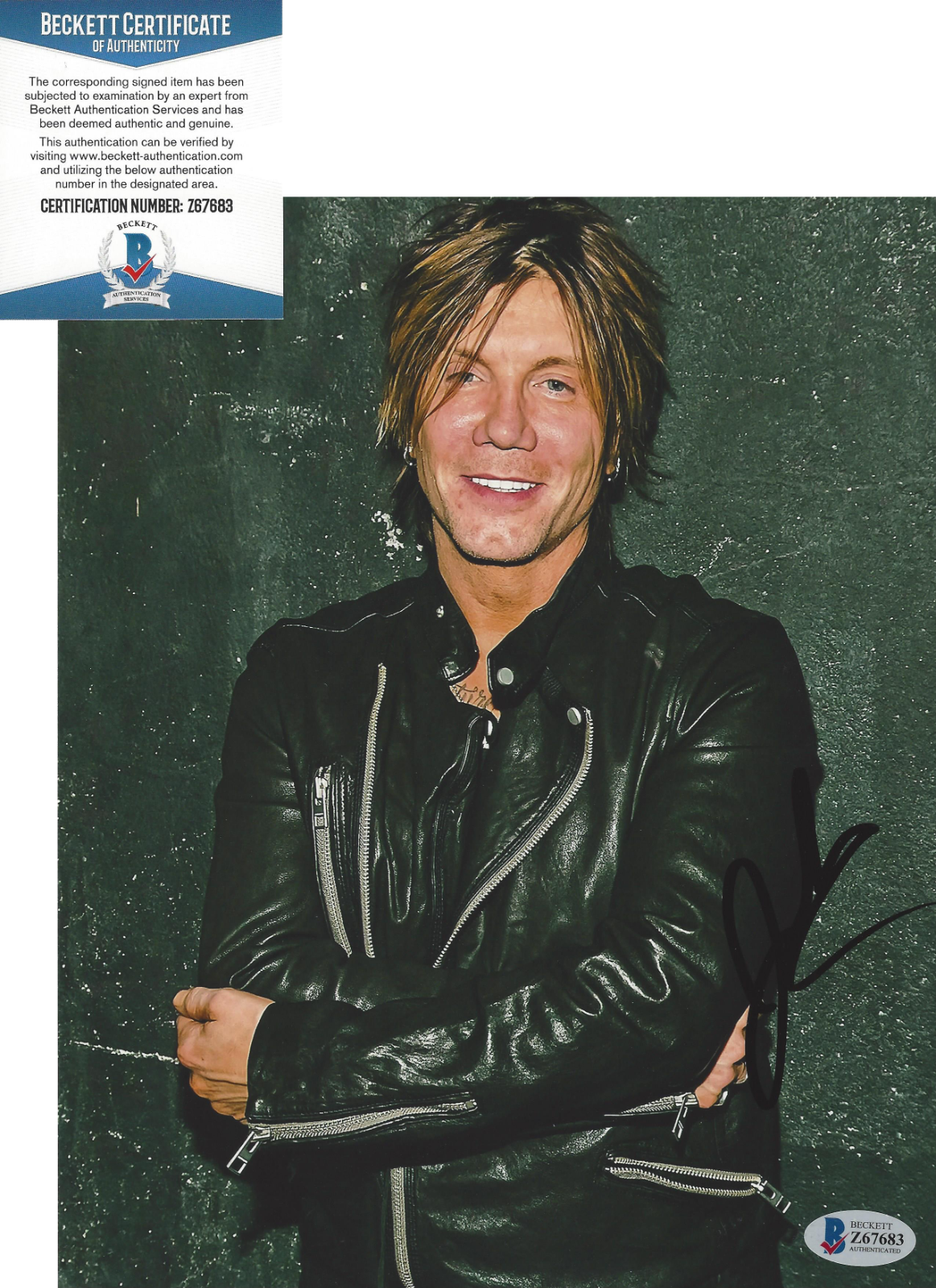 GOO GOO DOLLS JOHNNY RZEZNIK SIGNED 8x10 Photo Poster painting 4 BECKETT COA DIZZY UP THE GIRL