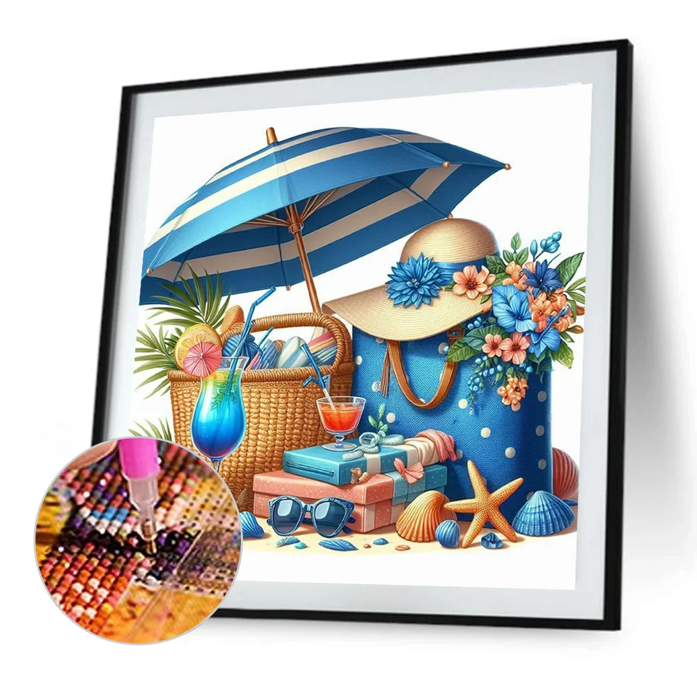 Diamond Painting - Full Round Drill - Beach Bag(Canvas|30*30cm)
