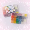 24-Color 7200pcs 2.6mm Fuse Bead Set | Acrylic Hollow Cylinder Beads, Elegant Pixel Art Beads
