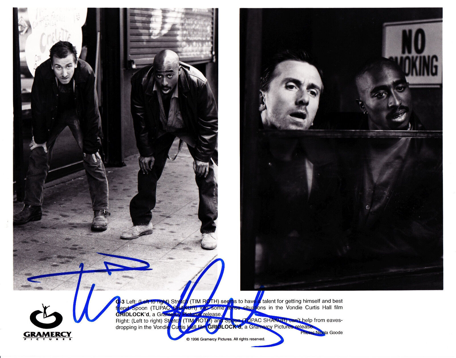 TIM ROTH 8X10 AUTOGRAPHED SIGNED PUBLICITY PRESS Photo Poster painting GRIDLOCKED