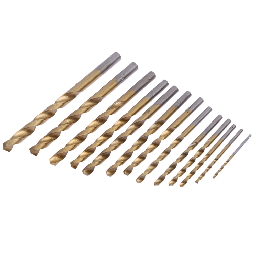 

13Pcs/Set High Quality Mini Twist Drill Bit Hss Plating Titanium Saw Set Me, 501 Original