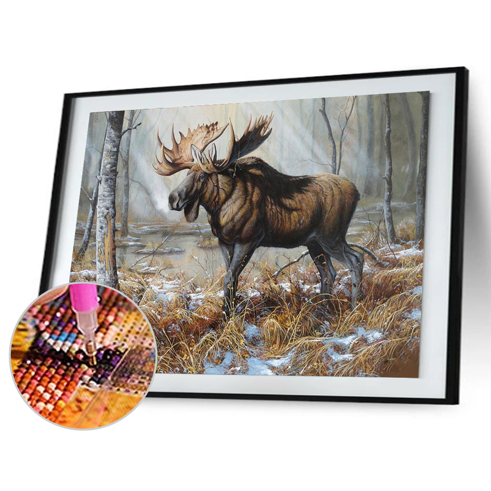 

(Multi-Size) Megaloceros Giganteus - Round/Square Drill Diamond Painting - 30*40CM, Square diamond 40*50cm, 501 Original