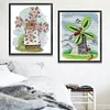 4pcs Cross Stitch - 14CT Stamped - Four Seasons Windmill (27*31cm)、[Everydayedeals]