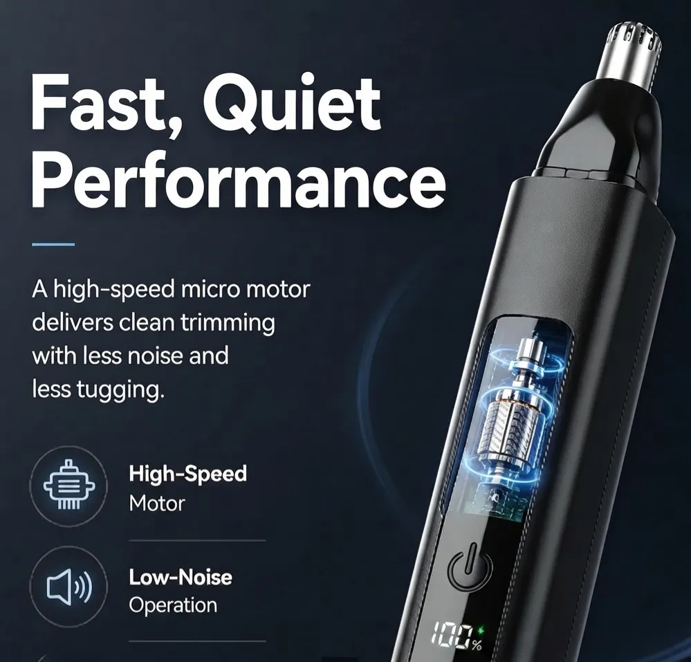 Whisper-quiet motor feature