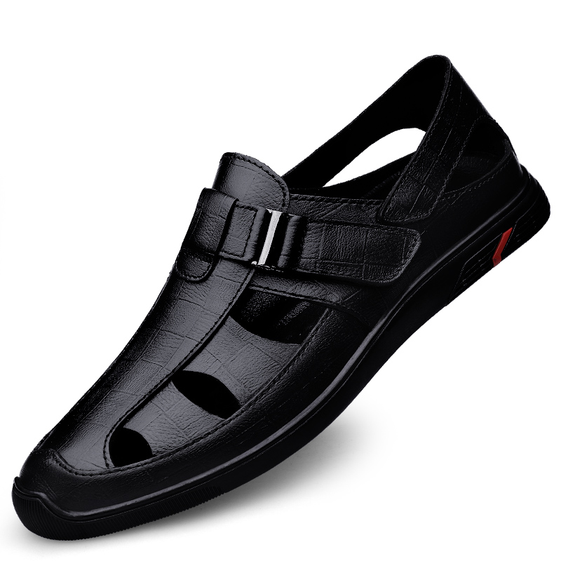 Drawato fall outfits men Summer 2025 men's Leather sandals beach shoes sports and leisure sandals outdoor men's slippers both lightweight and non-slip