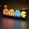 Pac-Man Night Light Voice Control USB Music Rhythm Color Changing Desk Lamp Indoor Creative Atmosphere Decoration Night Light