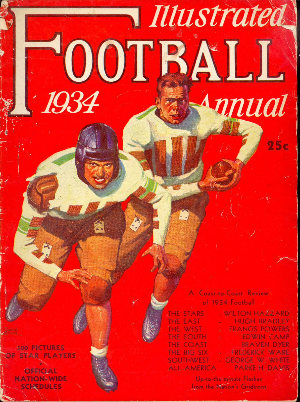 1934 Illustrated Football Annual All American Team-NCAA Belarski 500 Photo Poster painting pix