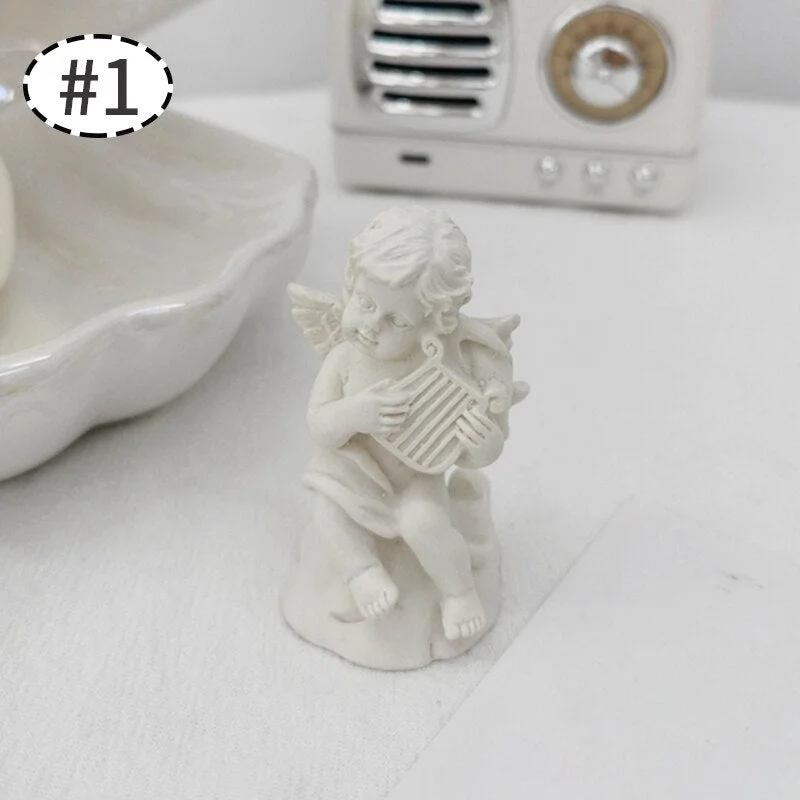 Cupid Resin Statue Mini Angels Resin Sculpture Desktop Ornaments Home Decor Creative Home Furnishings Decoration Crafts