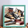 Books And Cats-11CT Stamped Cross Stitch 40*40cm/15.75*15.75in tapestrymarket
