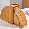 Coffee Filter Holder, Removable Wooden V60 Coffee Filter Holder With Acrylic Dust Cover