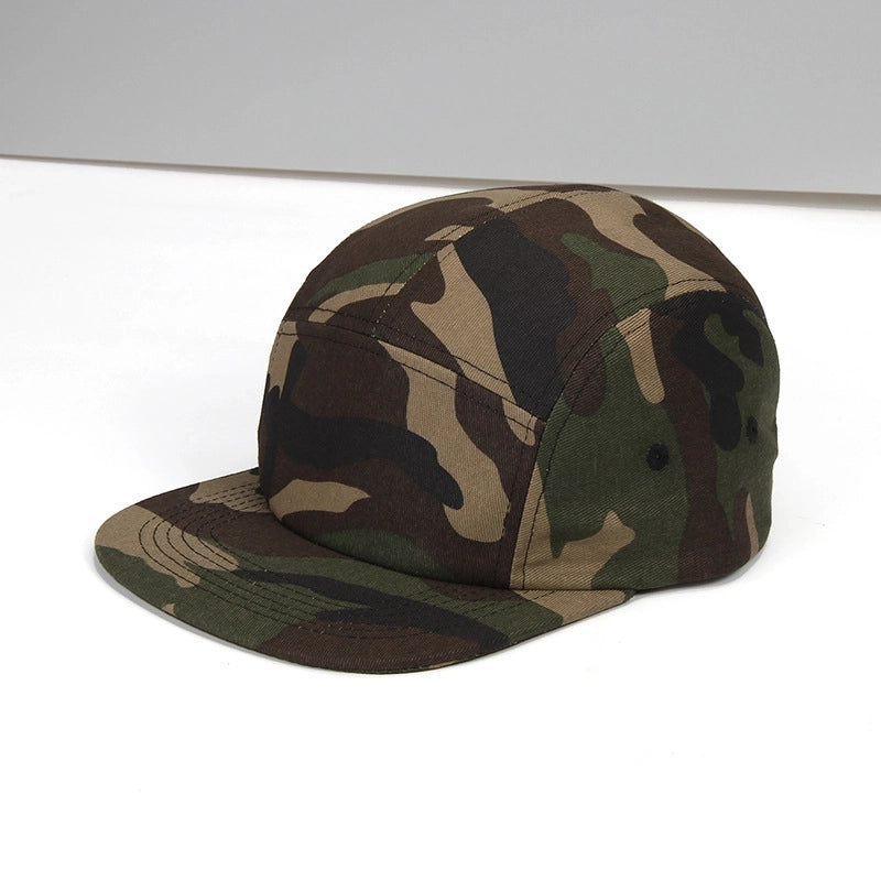 Pure Cotton Flying Cap Five Cap Camping Cap Flat Eaves Baseball Cap Skateboard Cap Street Tide Cap Men’s And Women’s Hat Can Be Fixed