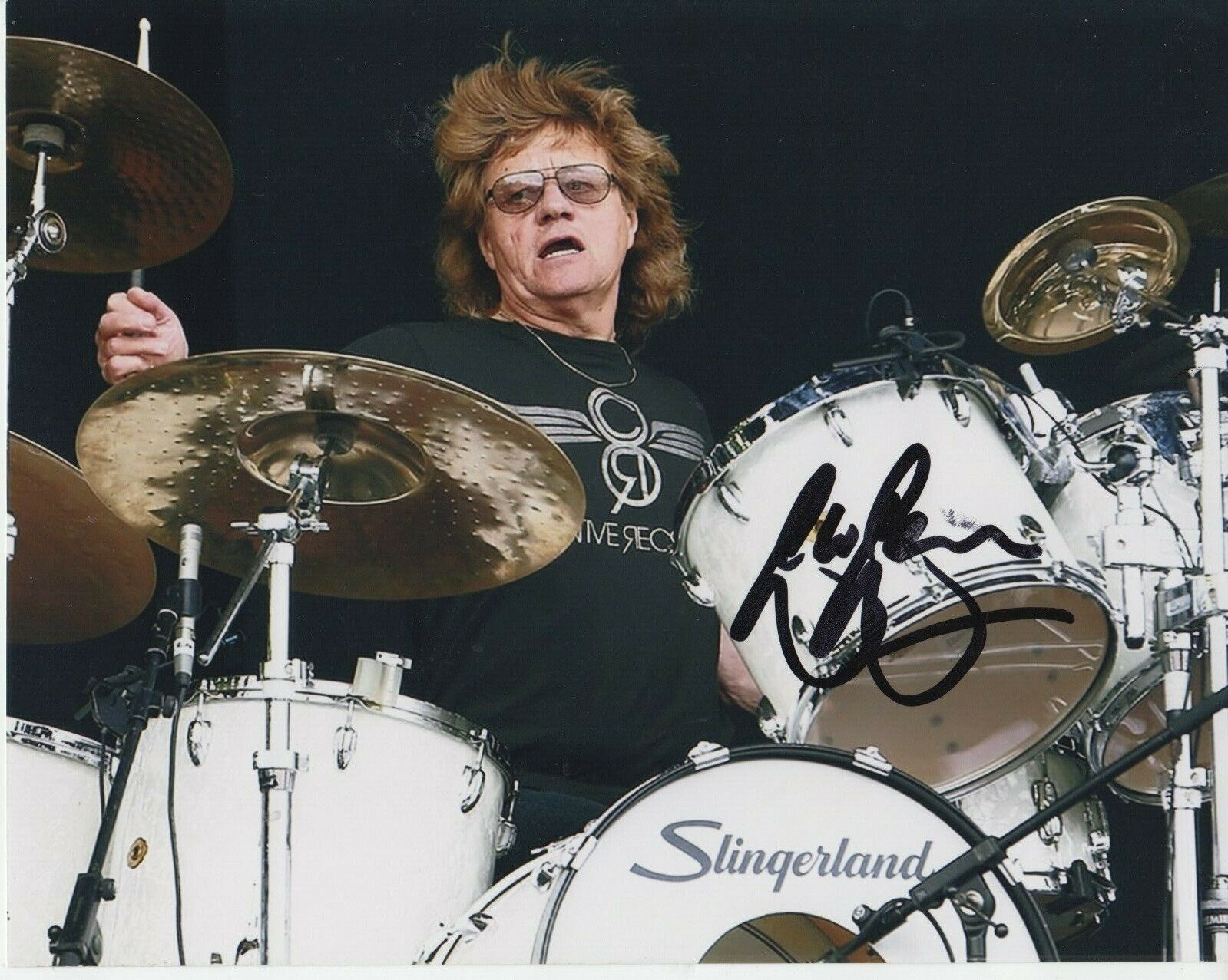 Bev Bevan - Elo - Black Sabbath 8x10 Signed Photo Poster painting w/ COA Drummer #1