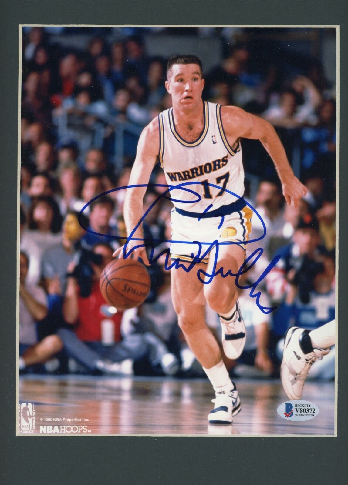 Chris Mullin Warriors Signed Autographed Matted 8x10 Glossy Photo Poster painting Beckett BAS