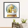 >SALE<5D DIY Full Round Drill Diamond Painting Xmas Crystal Ball Alphabet J 30x30cm