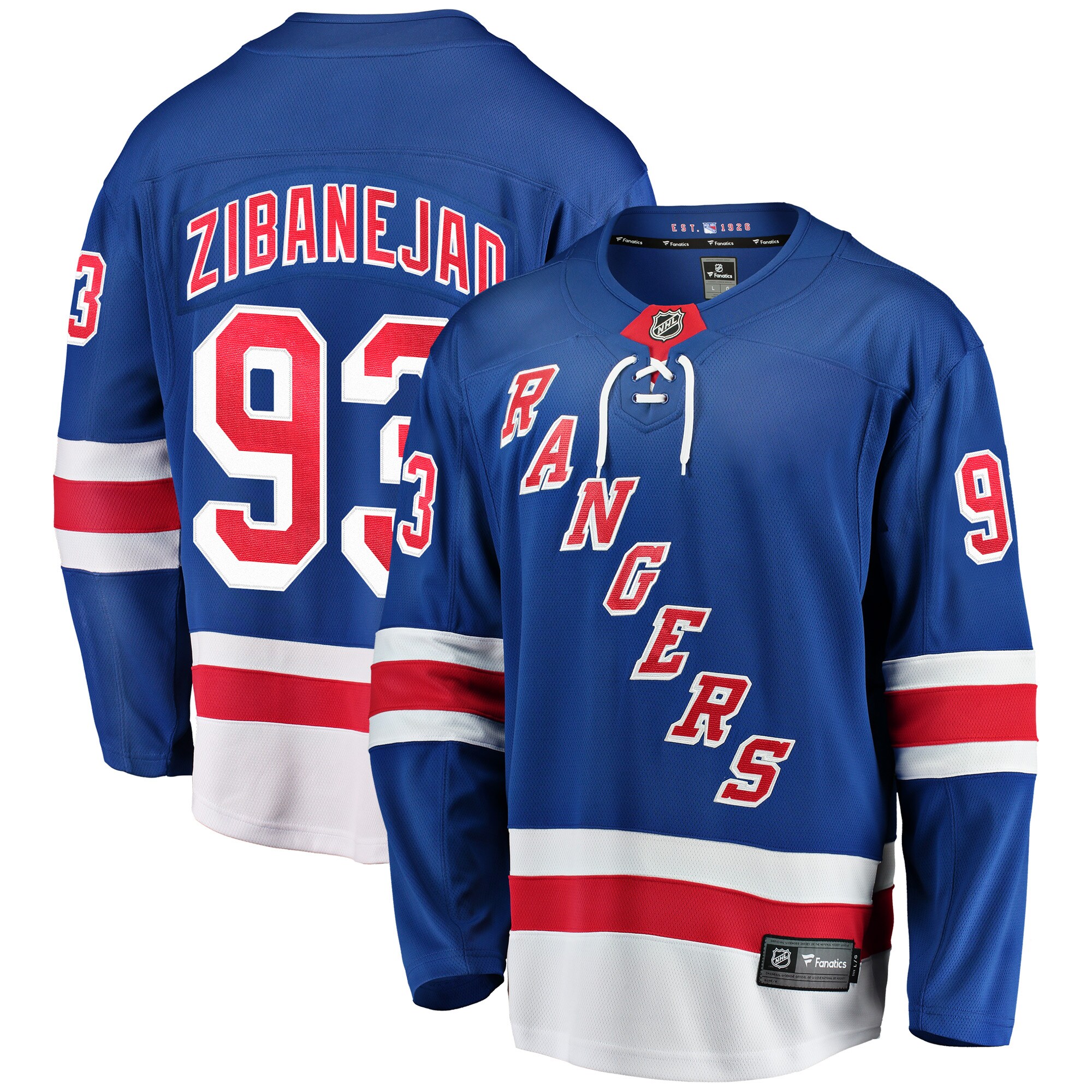Mika Zibanejad New York Rangers Fanatics Premier Breakaway   Jersey &ndash; Royal mysite
