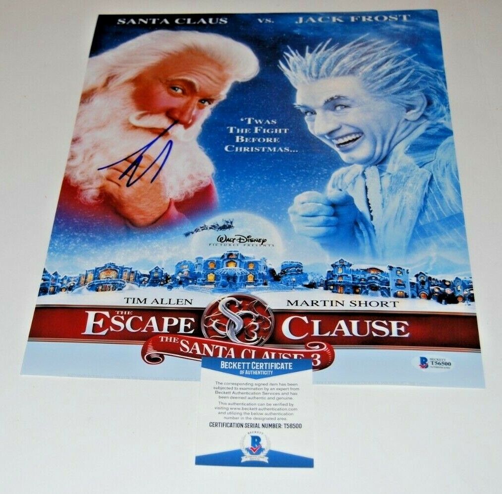 TIM ALLEN signed (THE SANTA CLAUSE 3) Movie 11X14 (SCOTT CALVIN) PROOF BECKETT