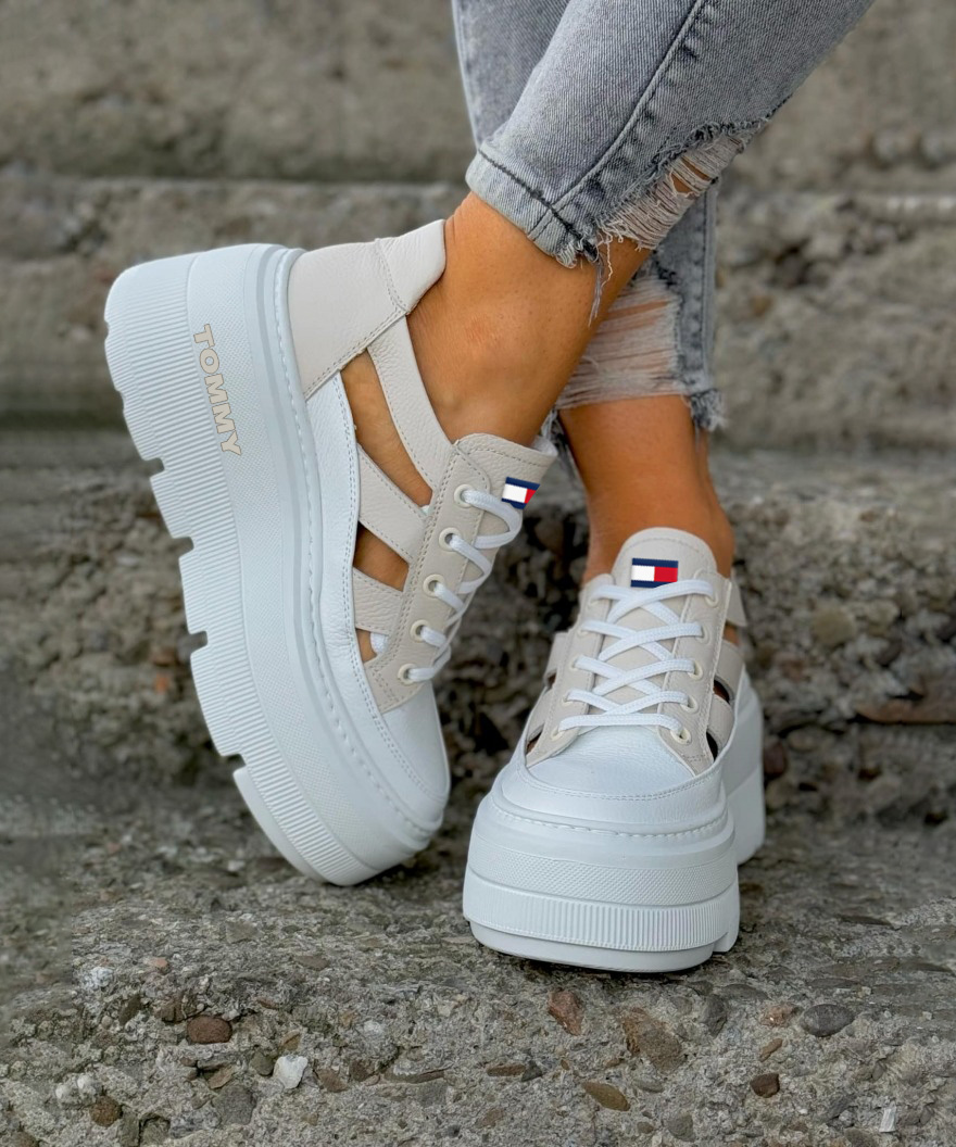 Sandálias de senhora em pele Tommy Hilfiger®