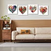 Promotion 4Pcs/set Diamond Painting-DIY Full Round Drill Love Flower(30*30cm)