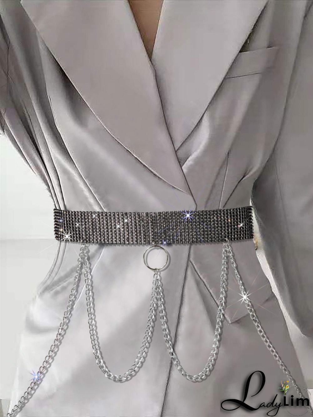 Formal Beaded Sparkly Chains Girdle Belt