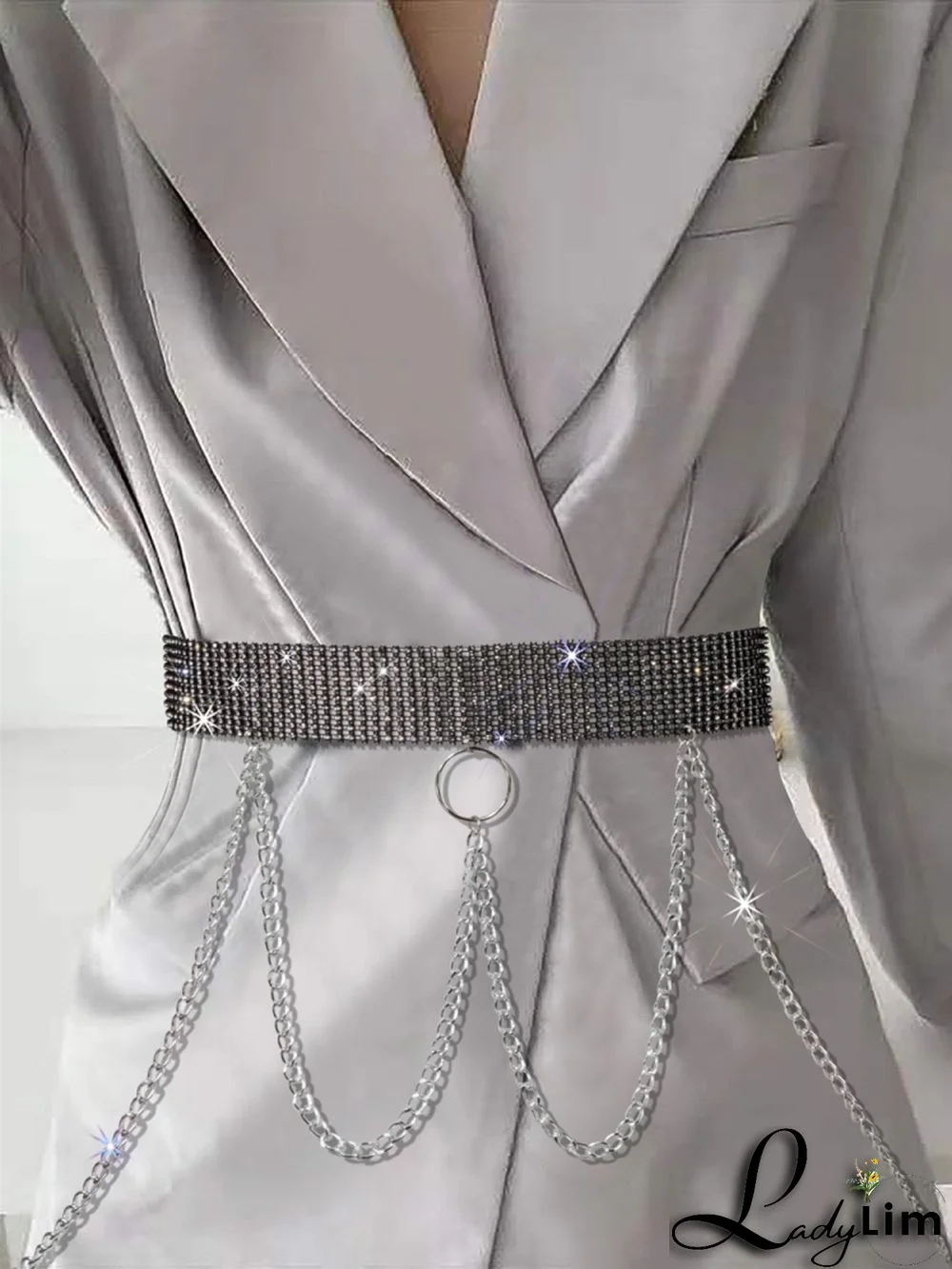 Formal Beaded Sparkly Chains Girdle Belt