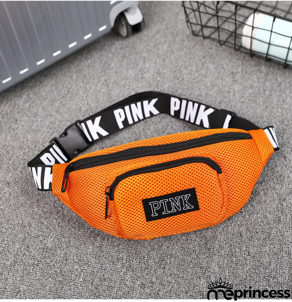 PINK Letter Sports Waist Bags