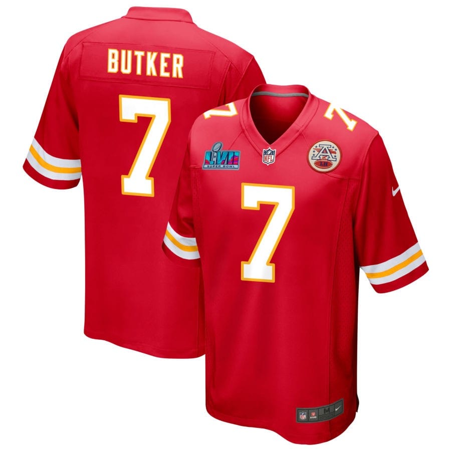 Harrison Butker Kansas City Chiefs  Super Bowl LVII Game Jersey - Red mysite