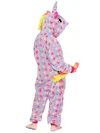 Sleepwear Soft Colorful Stars Pattern Unicorn Hooded Jumpsuit Pajama for Kids