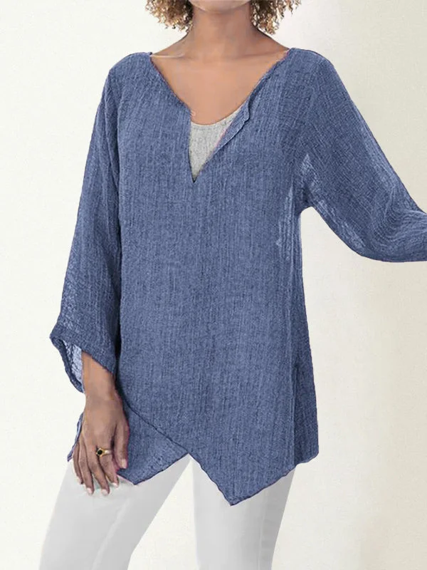 Loose Cotton And Linen Womens Summer Shirt