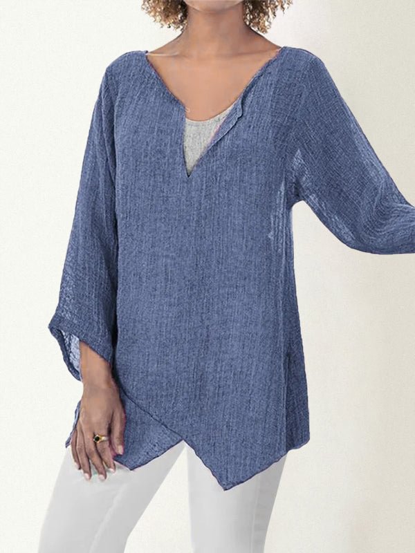 Loose Cotton And Linen Womens Summer Shirt