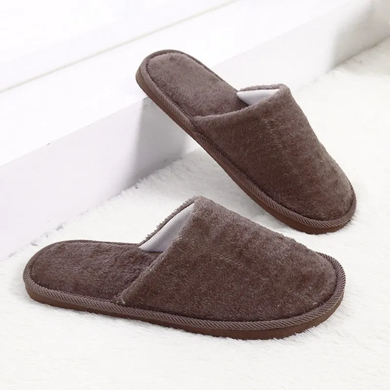 Men Women Wool House Slippers Warm Soft Flat Shoes Home Indoor Footwear Candy Color Autumn Winter Fashion 2021 Shoe Plus Size 45