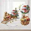DIY Christmas Snowman Train Acrylic Special Shaped Diamond Painting Desktop Ornaments