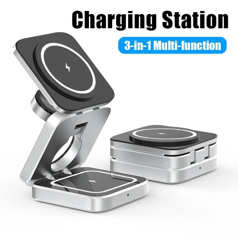3 in 1 Folding Wireless Charging Station-💥Ultra fast charging for all your devices simultaneously💥