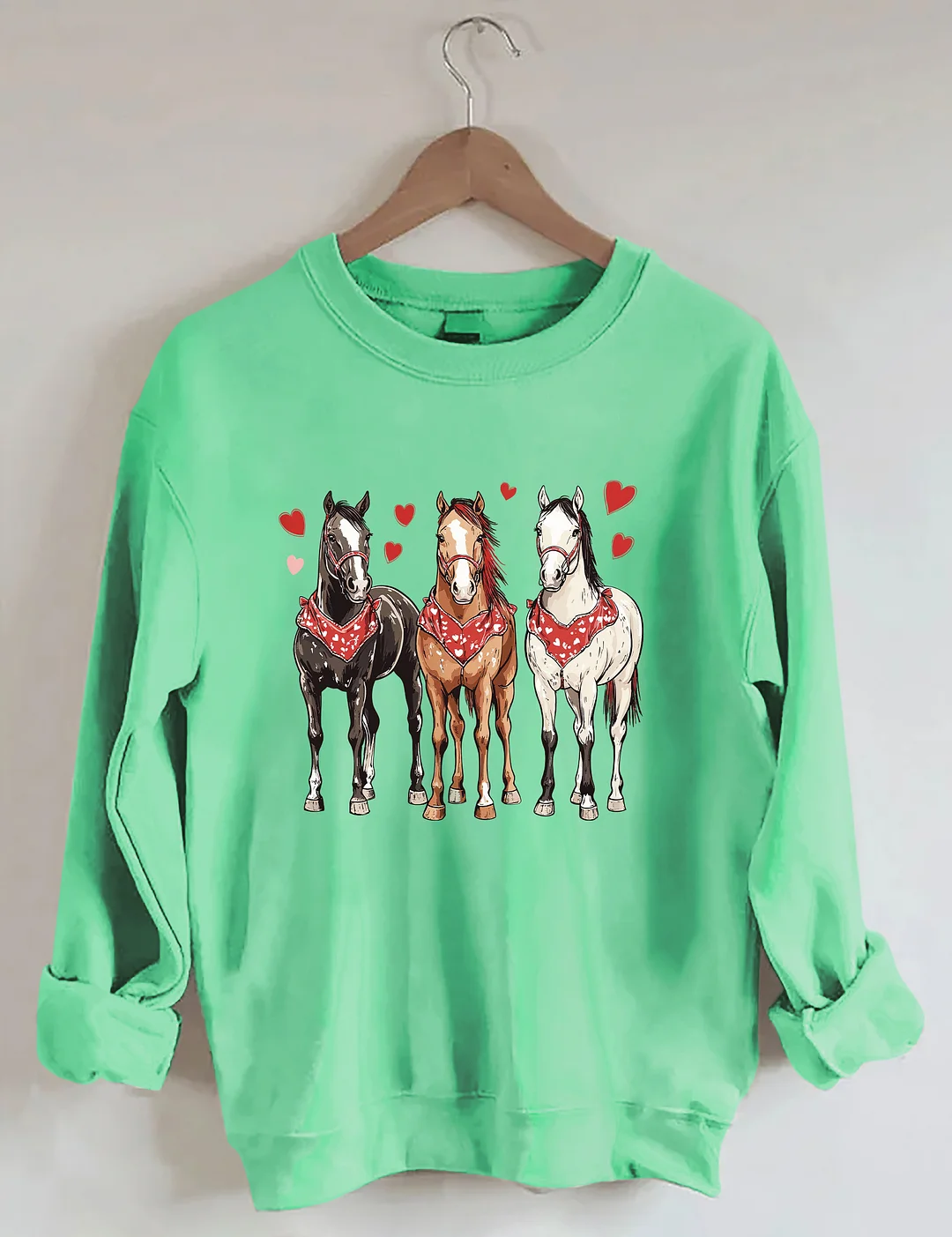 Valentine's Day Horse Sweatshirt