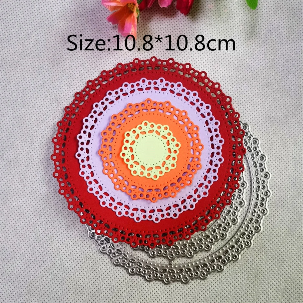 Circles Hearts Rectangle Frame Metal Cutting Dies Stencil Template For DIY Scrapbook Embossing Paper Cards Album Making Dies Cut