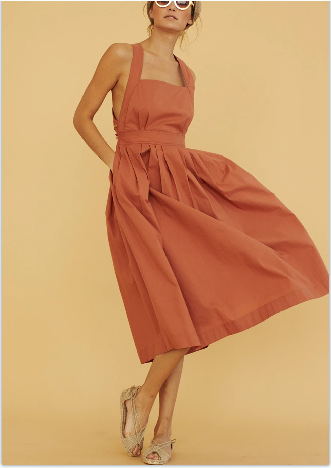 Summer Open Back Stylish Midi Dress