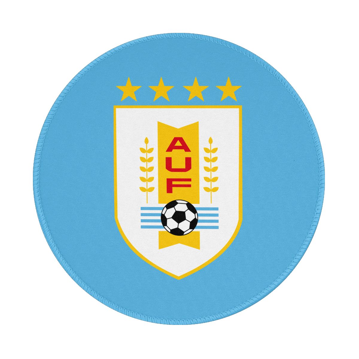 Uruguay National Football Team Round Non-Slip Thick Rubber Modern Gaming Mousepad