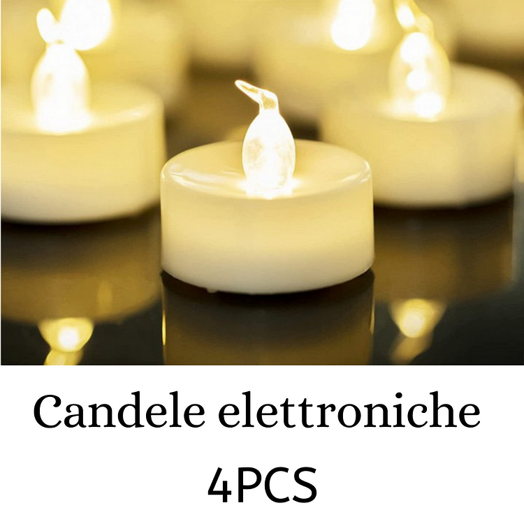 4PCS/12PCS LED Candele elettroniche votive bianche calde a batteria sicuro ed ecologico 