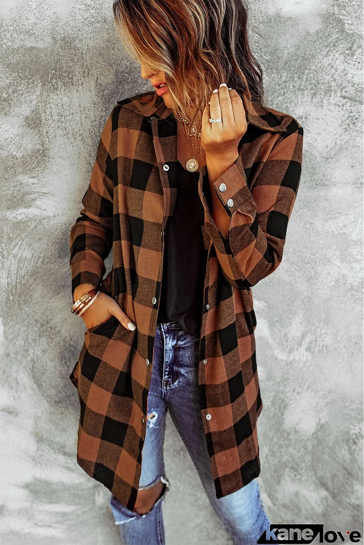 Brown Plaid Shacket