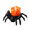 Bougie lumineuse &agrave; dos d'araign&eacute;e d'Halloween